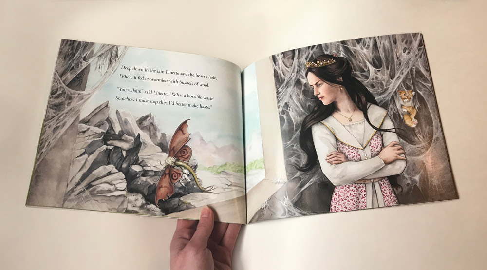 book spread featuring Lynette